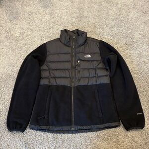 North Face Denali 550 Women's Small Black Polartec Down Zip Jacket Winter *HAIR*